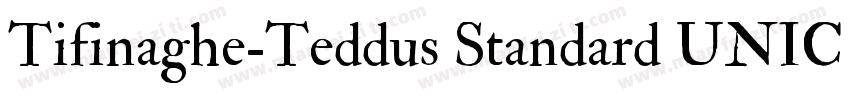 Tifinaghe-Teddus Standard UNICODE R字体转换